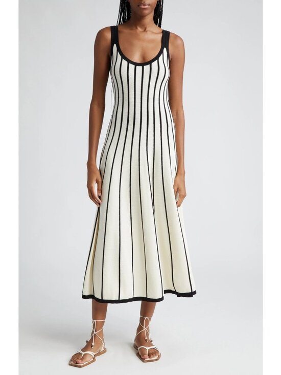 Zimmermann Dresses & Skirts - Zimmermann Matchmaker Womens Sweater Midi Dress Cream / Black Size 3 / US 10